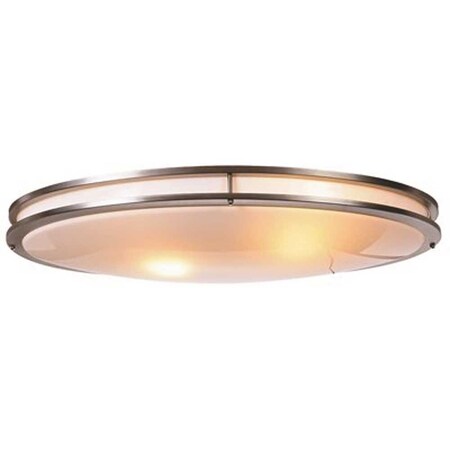Monument 2-Light 32-Watt T9 Brushed Nickel Oval Flushmount 614011